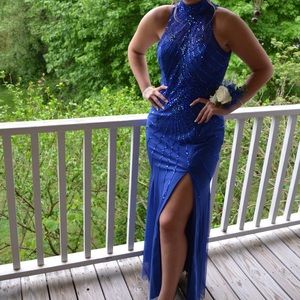 Beautiful Royal Blue Sean Collection Prom Dress!!